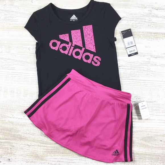 adidas Other - KIDS: NWT Adidas 2 Piece Skort Shirt Set